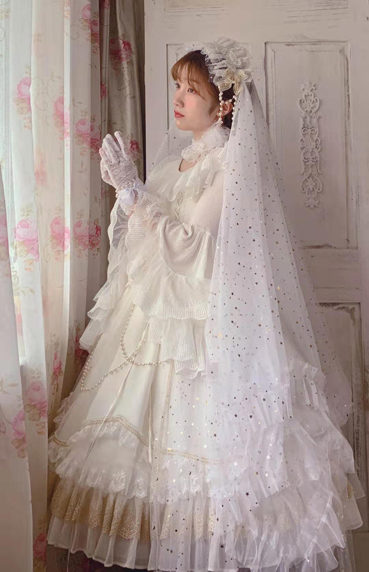 (Buyforme)Fairy Tales~Fate Quartet Bridal Lolita Gothic JSK Dress