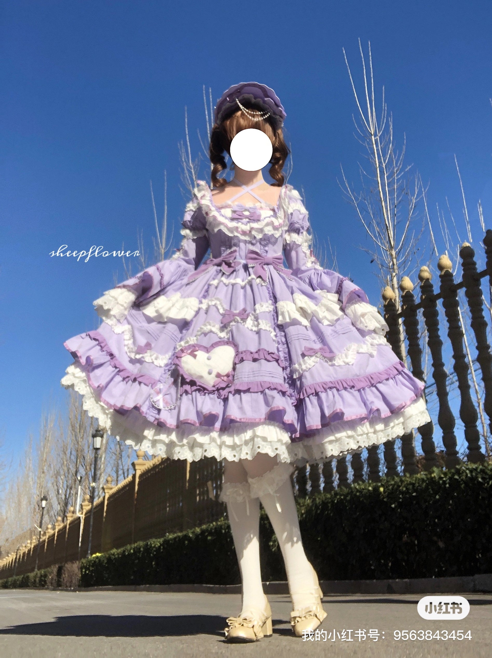 Perfect Original Design - Audelia - Plus Size Sweet Lolita OP with Halter Neckline 42350:736948