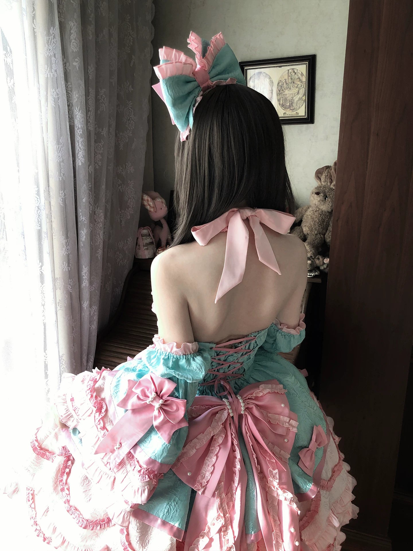 Sweetheart Petal - Sweet Lolita Petal Hem JSK Dress, Halter Neckline 44733:820700