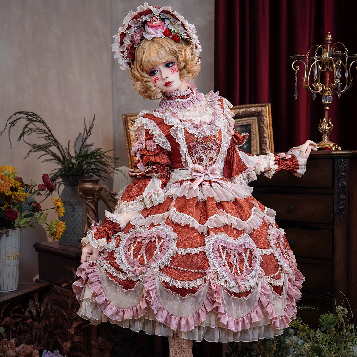 Bramble Rose - Antique Cake - Vintage Lolita OP Princess Dress Gorgeous Lolita Outfit 41536:701564