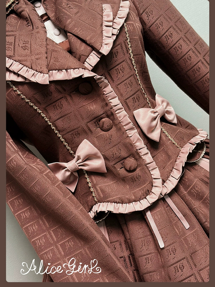 Alice Girl - Bear Chocolate Slab - Classic Lolita Slim Fit JSK & SK Dress 44309:804424