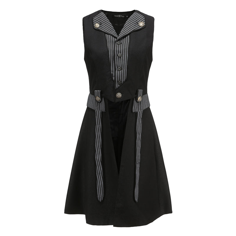 Immortal Thorn~Eternal Glow~Elegant Ouji Lolita Prince Long Black Coat S black (the size of men) 