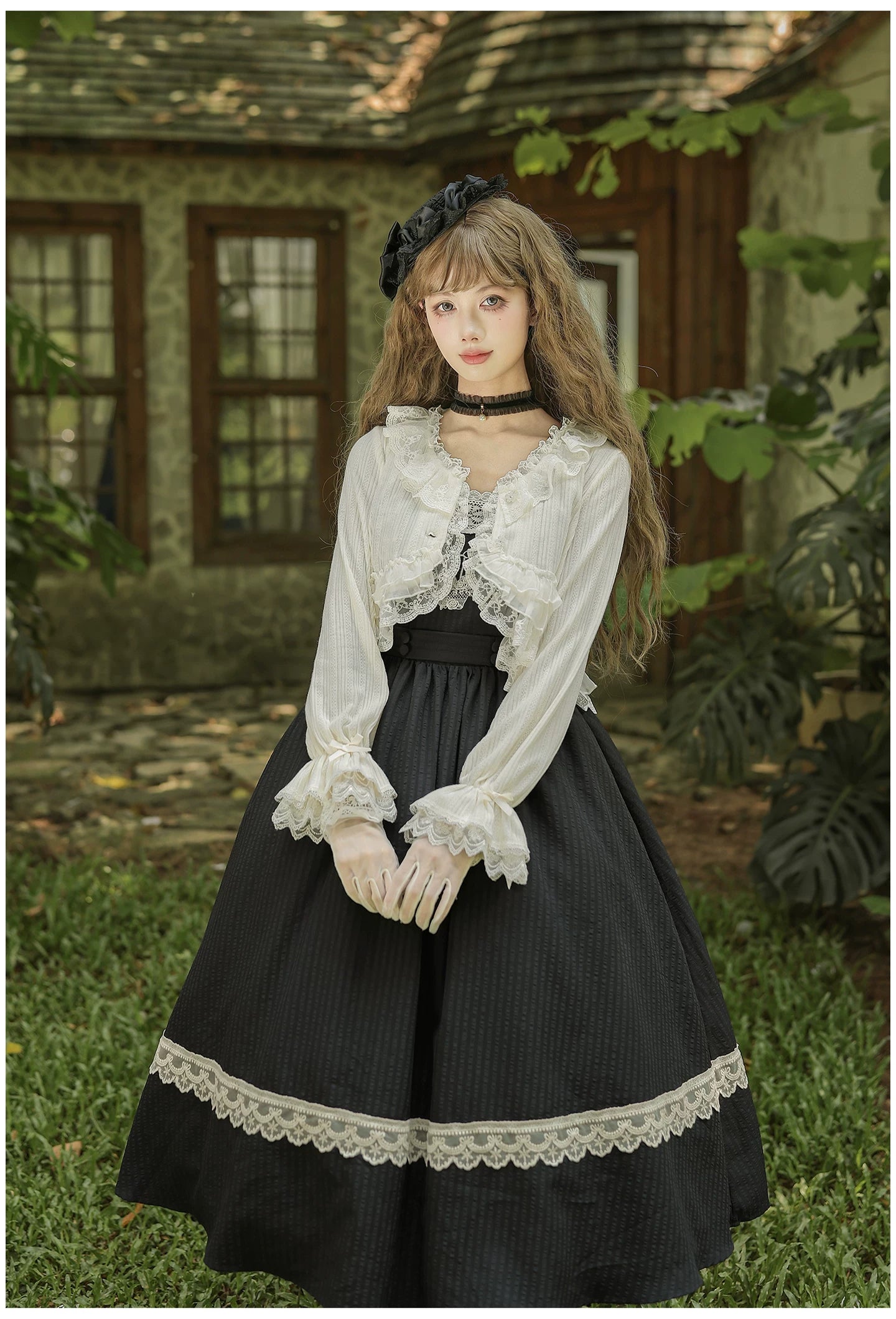 Oak in the Wind - Classic Lolita JSK Dress, Rose Basket Embroidery 45820:863491