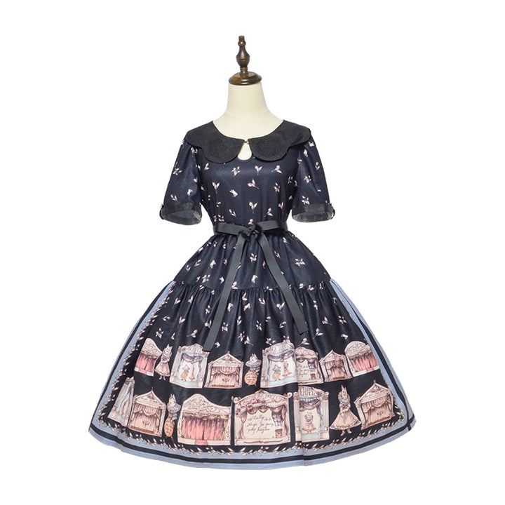 Magic Tea Party~elegant Lolita A-Line Printing OP Dress   