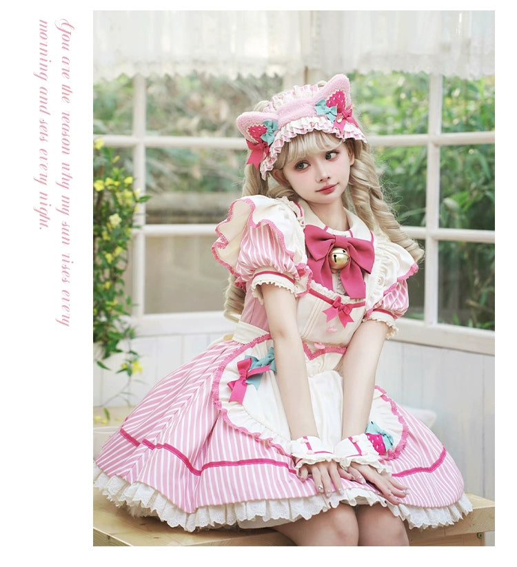 Sakurahime~Berry Bubble~Cute Lolita OP Dress Two Kawaii Styles   