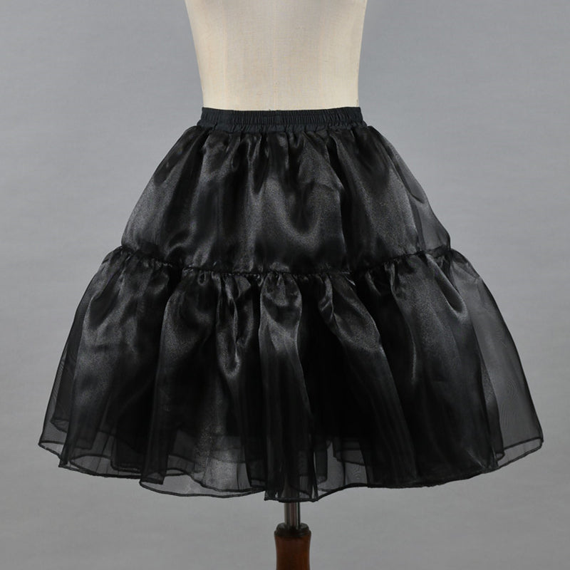 Niu Niu~Elegant Lolita Plus size Petticoat Solid Color XL black 