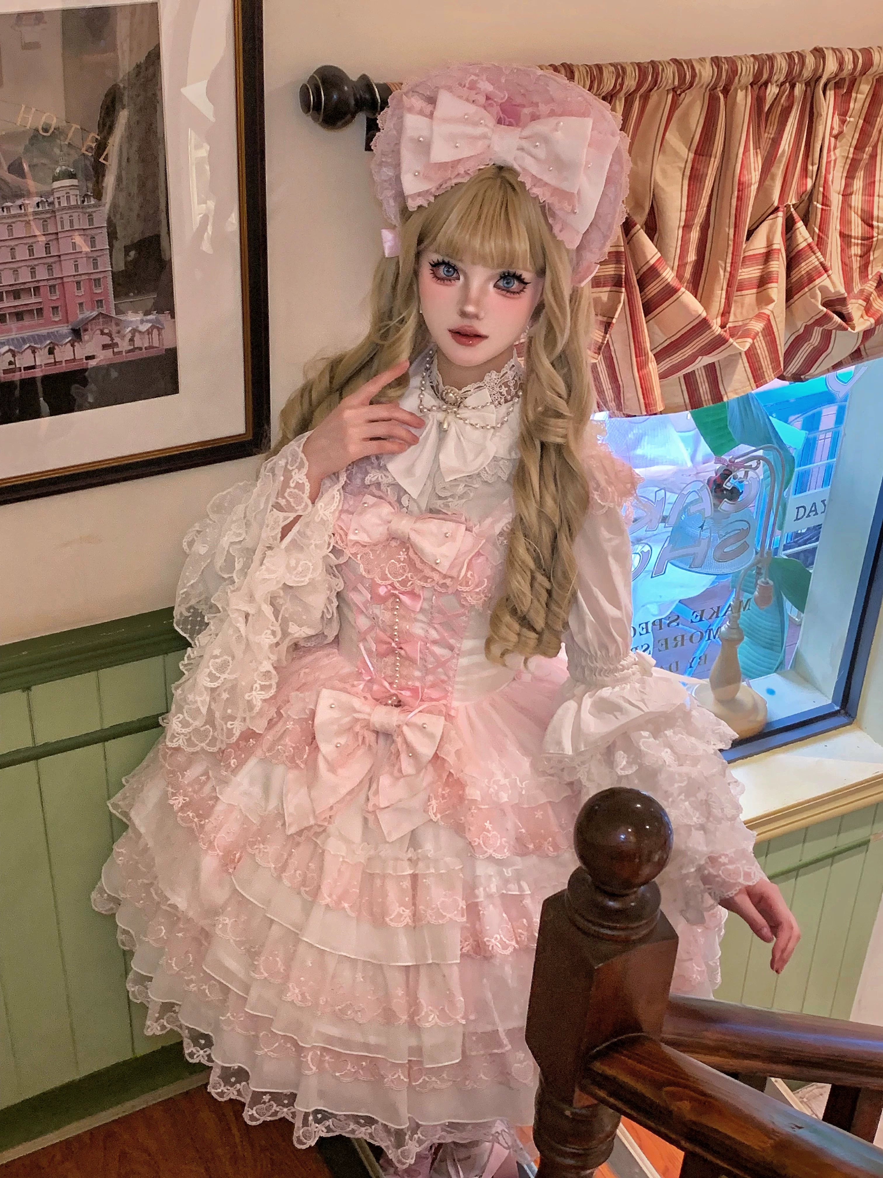 Sugar Girl - Love Overture - Sweet Lolita JSK Suit Tiered Ruffles Dress