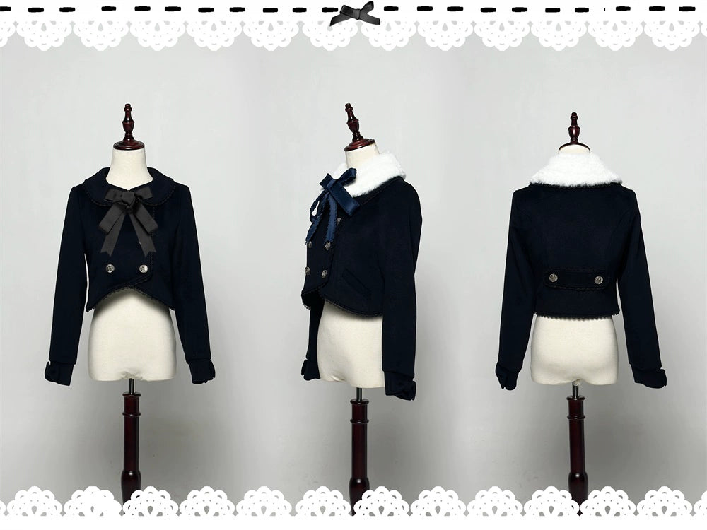 LeMiroir - Winter Solstice - Elegant Lolita Winter Short Coat & SK (2XL L M S XL) 44069:794189