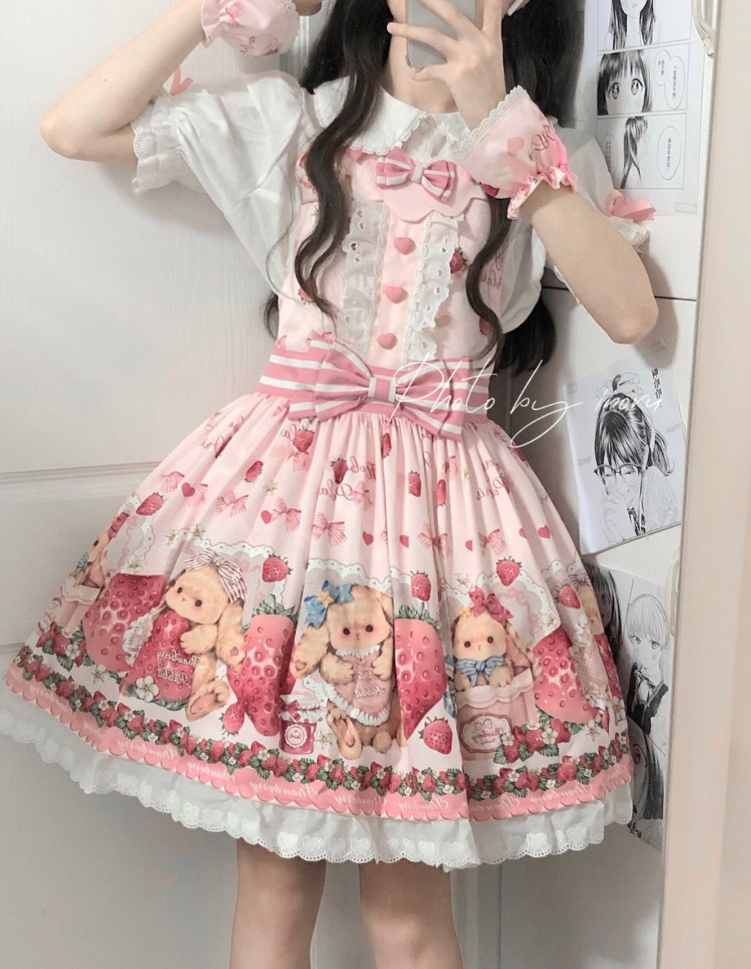 Polaris Lolita~Rabbit Berry Gift Box~Sweet Lolita Salopette and Dress Set 14060:180490