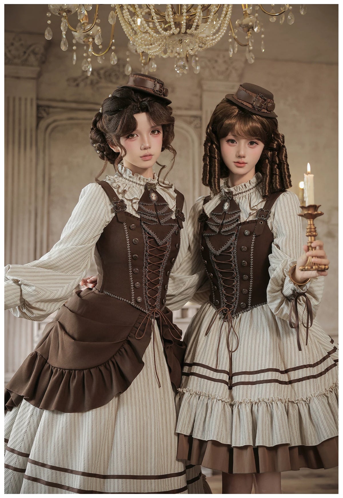 At Sunset - Fall Classic Lolita OP Dress Set, Bustier & Overlayer 45930:868524