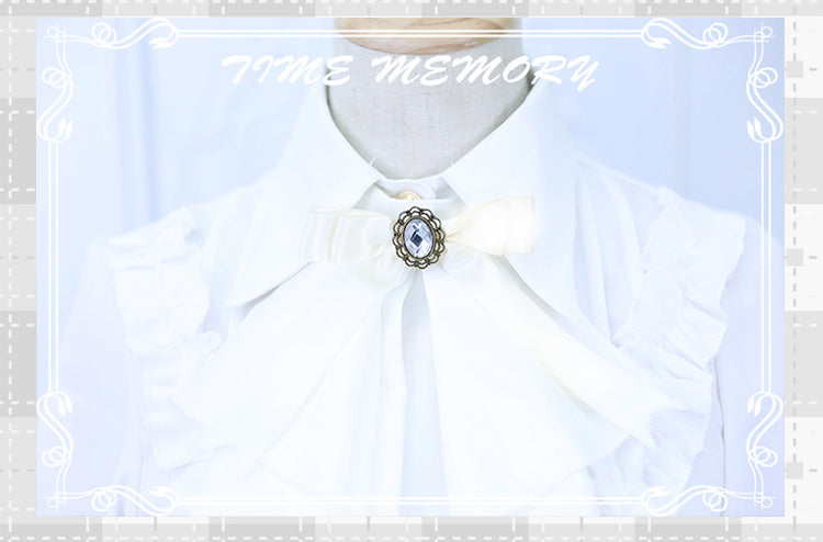 Time Memory - Elegant Lolita Slim Fit Mutton Sleeve Blouse 16422:216470