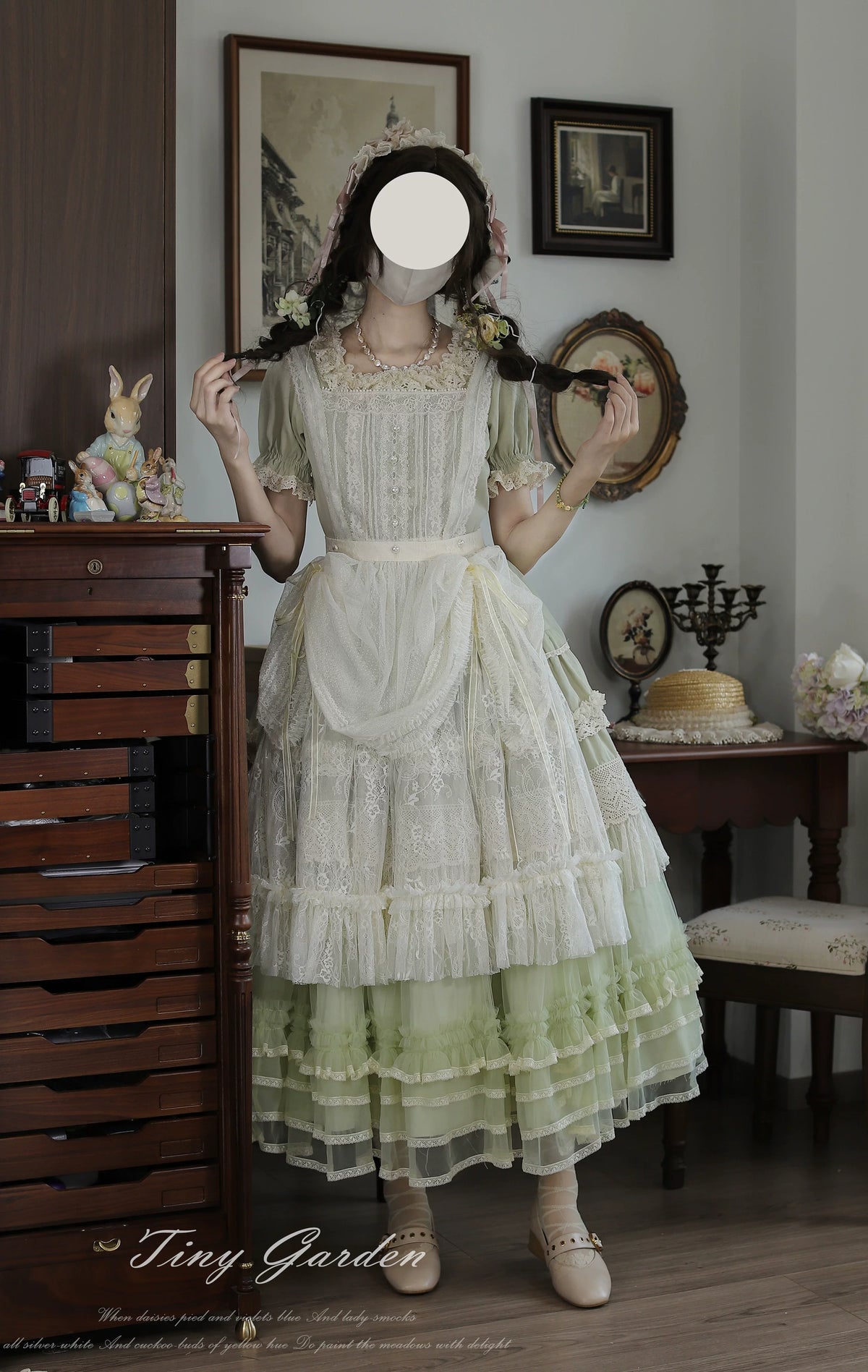 Jardin Garden - Classic Lolita Tulle Underskirt, Tiered Ruffles 45926:868472