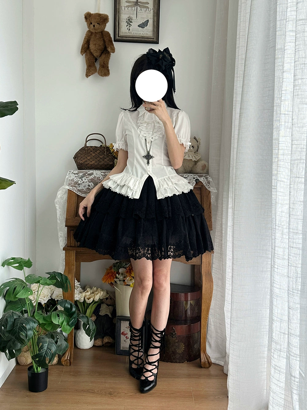 Miss Point - Forest Waltz - Classic Lolita Blouse & Multi-Tiered Ruffles SK 44233:800077