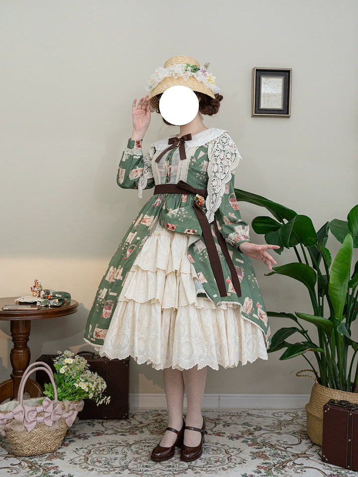 (Buyforme)Miss Point~Forest Lolita Lantern Sleeve OP Casual Dress
