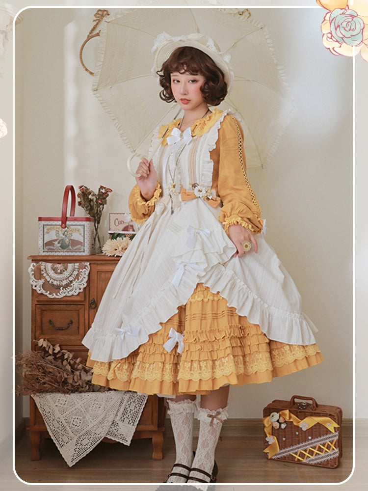 Polyhymnia - Tasha's Garden - White Classical Lolita Dress Apron