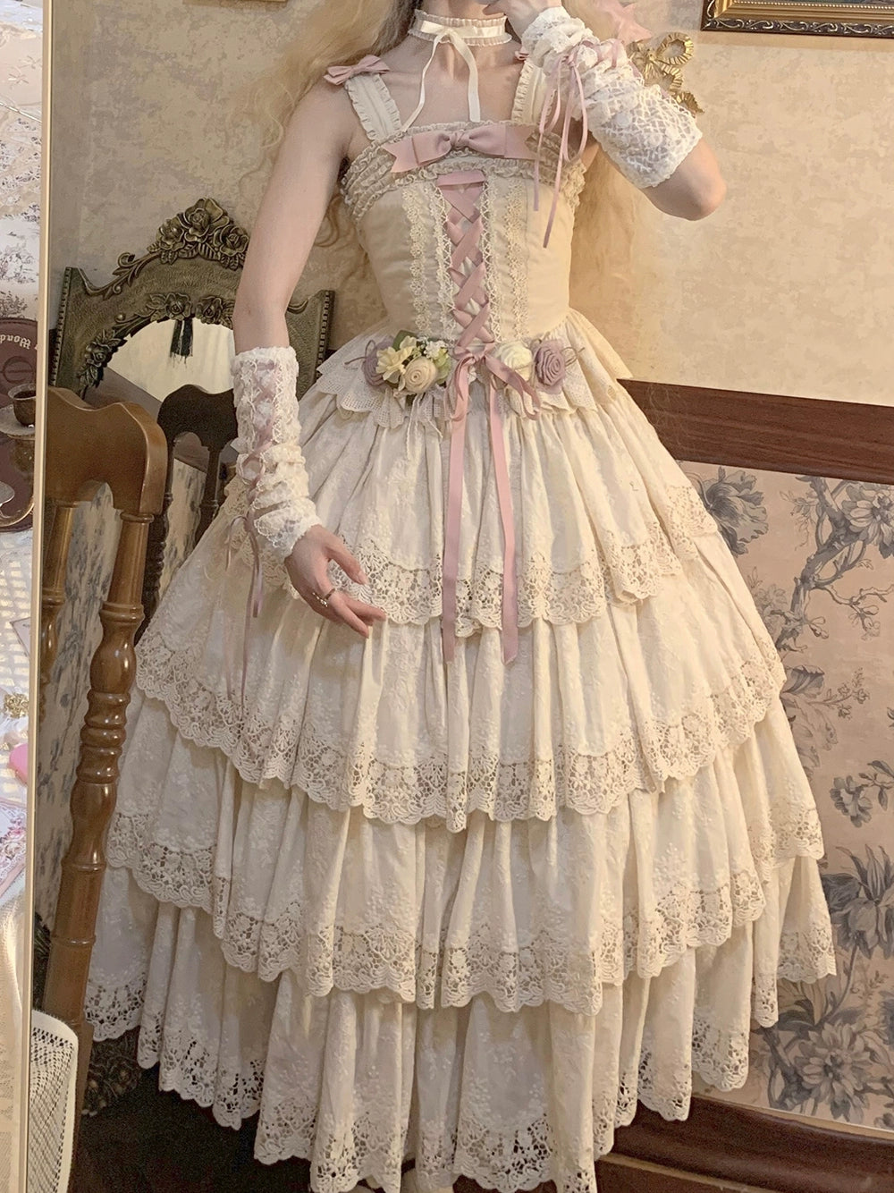 Miss Point - Forest Waltz - Classic Lolita Blouse & Multi-Tiered Ruffles SK 44233:800078