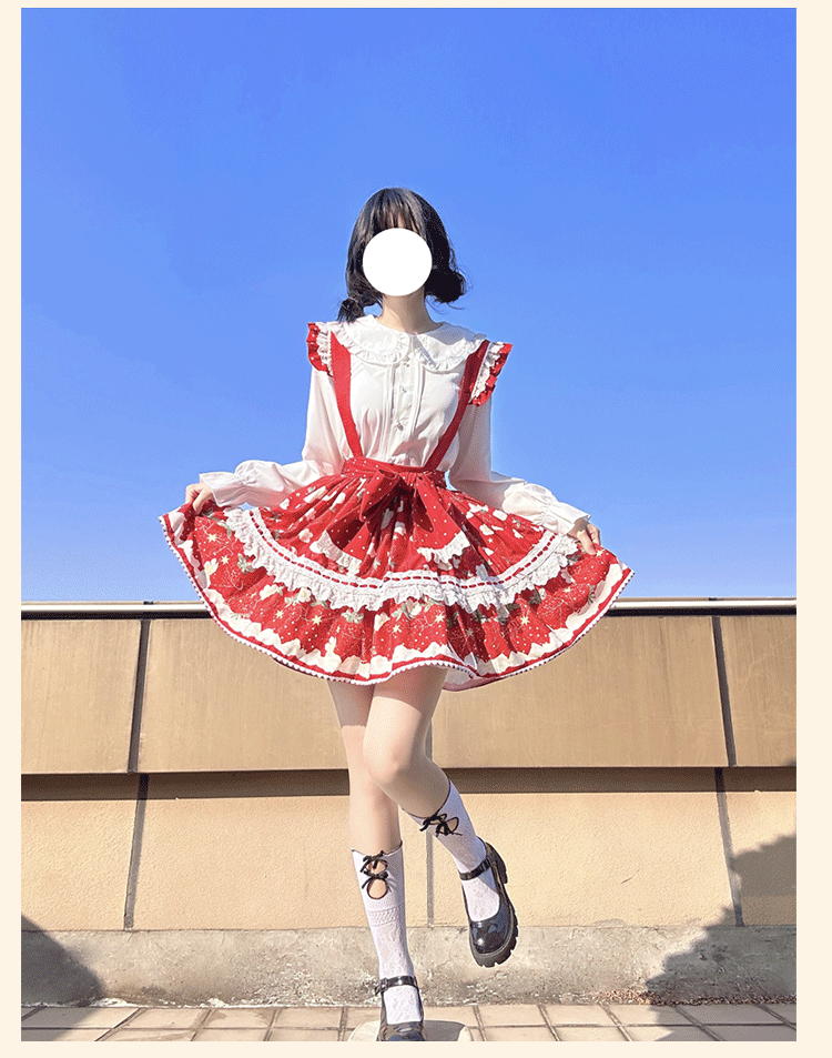 Niu Niu - Plus Size Lolita Shirt Long Sleeve Doll Collar Blouse