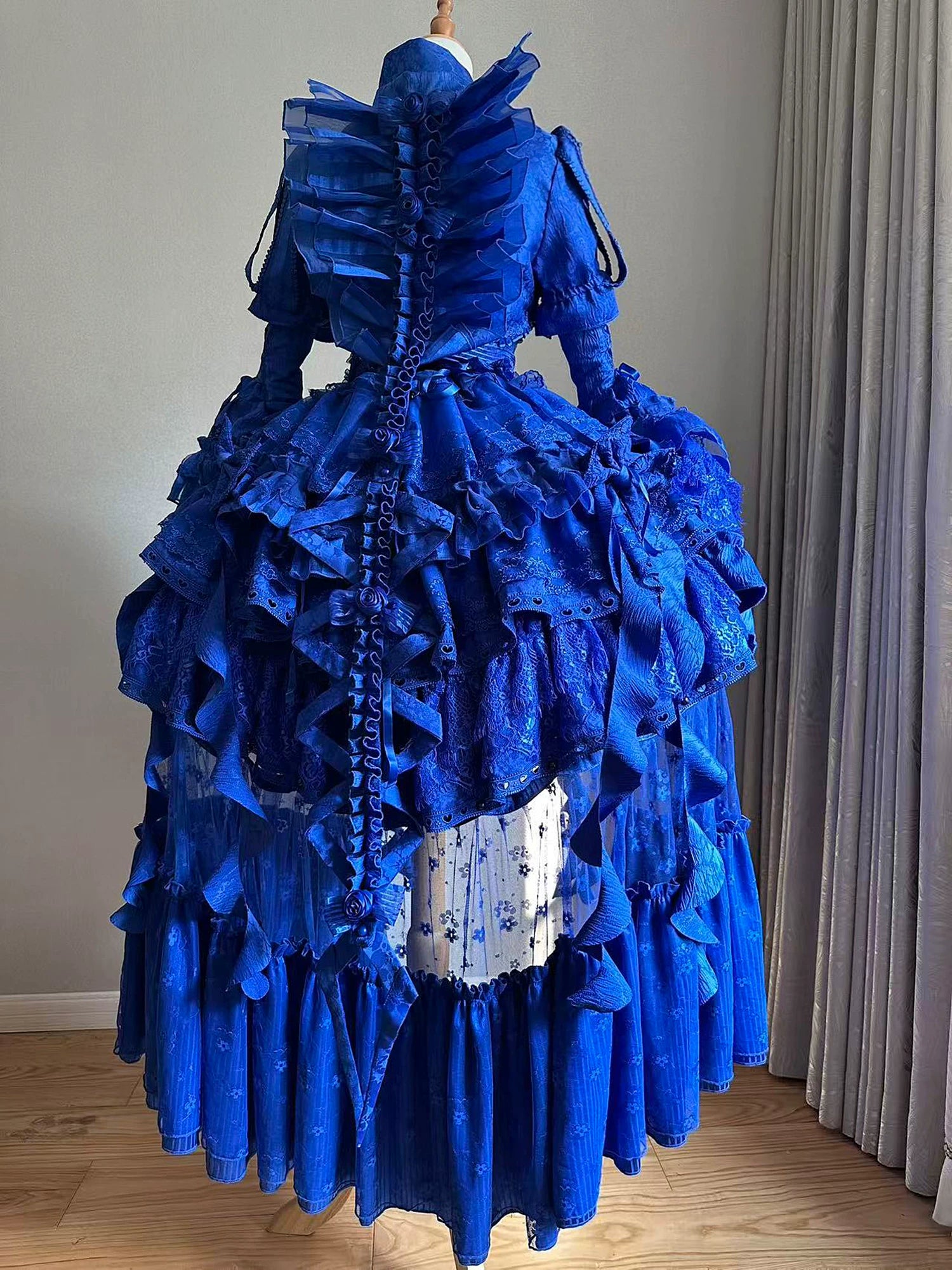 Caliburn - Gothic Lolita JSK Dress, Bolero Set with Detachable Sleeves 44787:822117