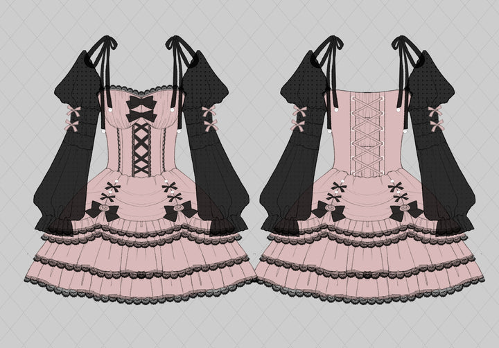 Your Princess~Sweet Lolita OP Dress Palace Girls Princess Sleeve Dress   