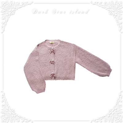 Dark Star Island~Little Fluffy~Winter Vintage Lolita Cardigan Warm Thick Sweater Rose Free size 