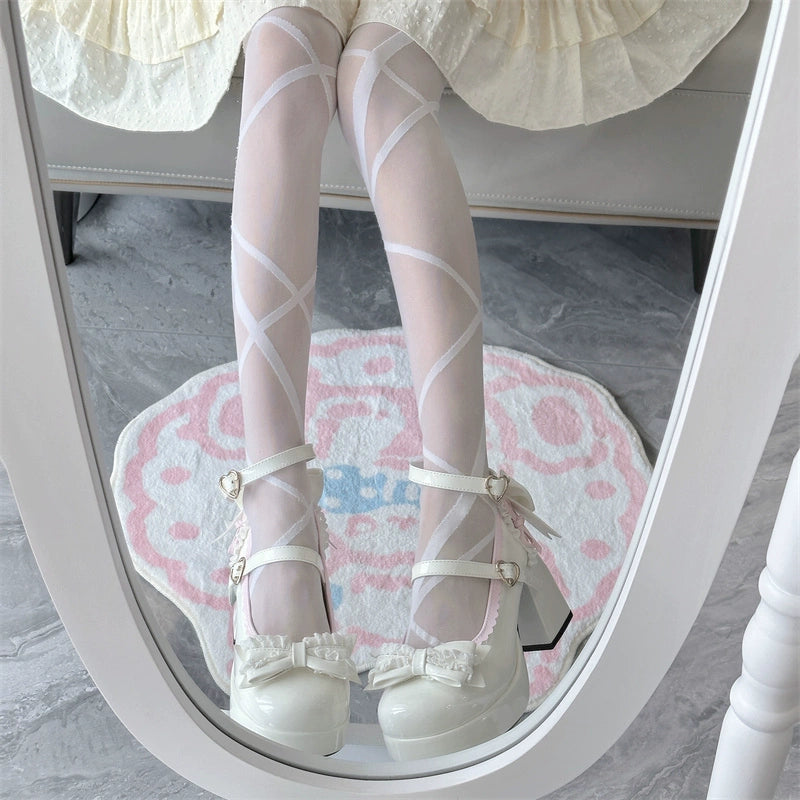 Jiangjiang Biscuit~Elegant Lolita High Heel Shoes Round Toe Low Cut