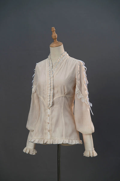 (BFM)Fantastic Wind~Leno Lily~Elegant Lolita JSK Dress Full Set Embroidered PH Style S Gray-Shirt 