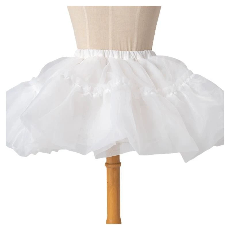 Manyiluo~Daily Lolita Petticoat White Soft Yarn Violent Pannier   