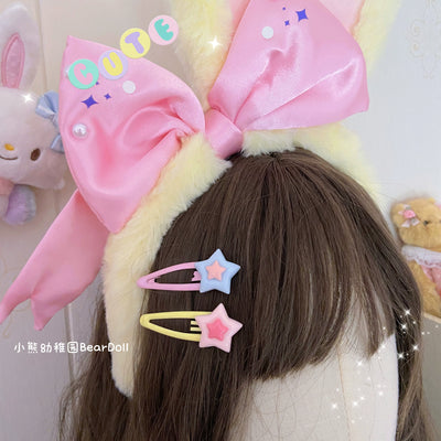 Bear Doll~Kawaii Lolita Hair Pin Adult Children Hello Kitty Hair Clip   