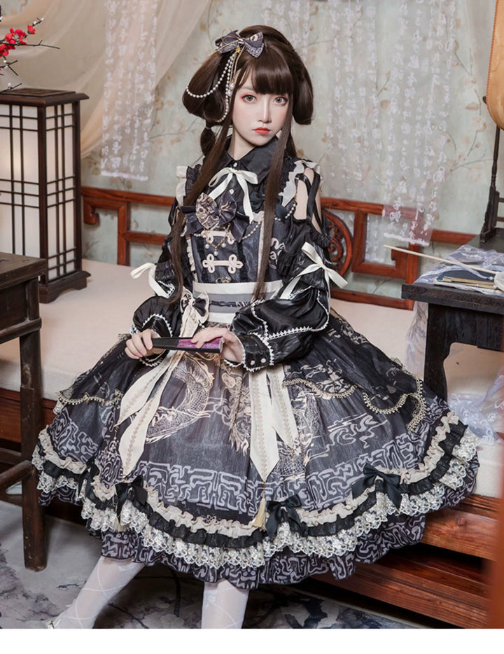 OCELOT~Yue Long Shi Yun~Daily Han Lolita Cake JSK