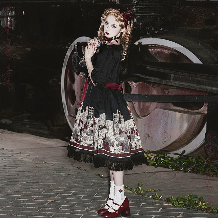 Caged Bird Hotel~Alice~Kawaii Lolita Dress OP Dress Sleepwear   