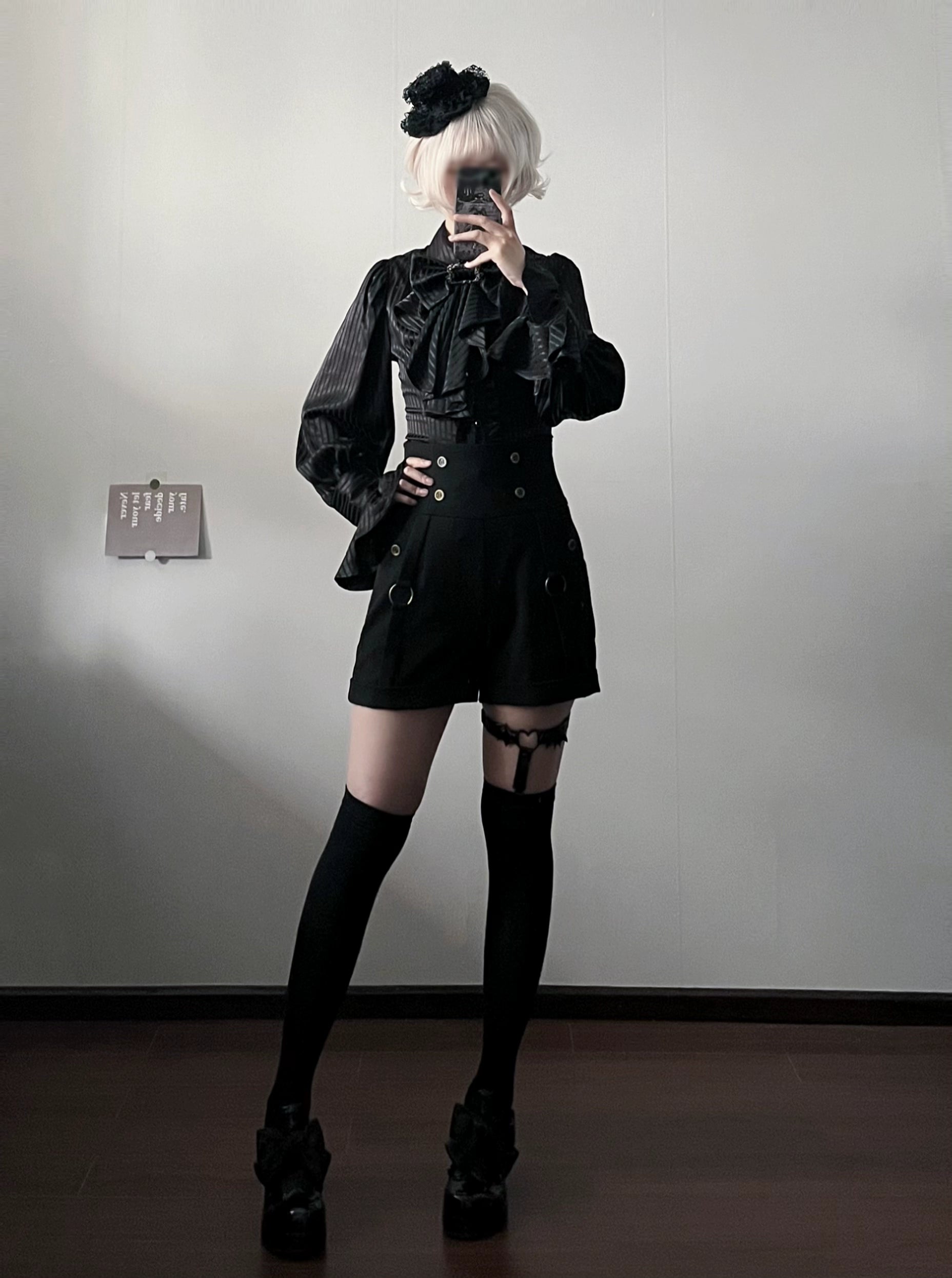 Gazing Galactic - Moonstone - Elegant Ouji Lolita Shirt Lolita Blouse Mutton Sleeve