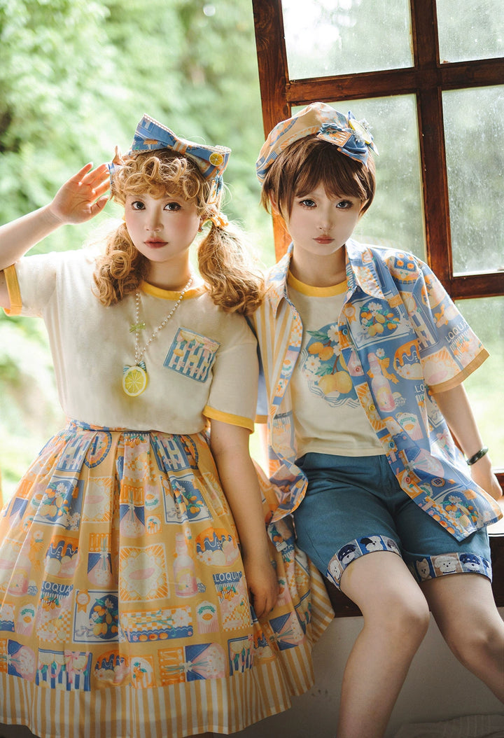 Miss Point~Daisy Lemon~Daily Lolita Short Sleeve Shirt Customized   