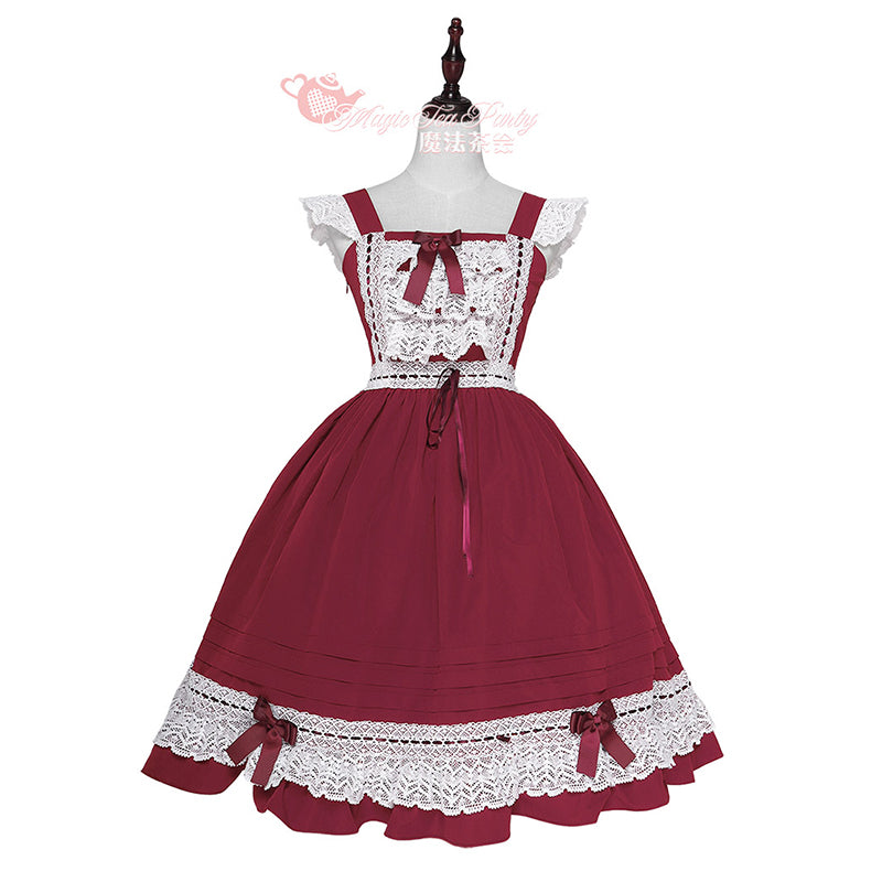 Magic Tea Party - Cute Lolita Jumper Dress Multicolors JSK L Red JSK