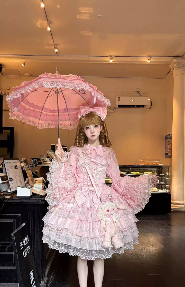 Sugar Girl~Love Overture~Sweet Lolita JSK Suit Tiered Ruffles Dress