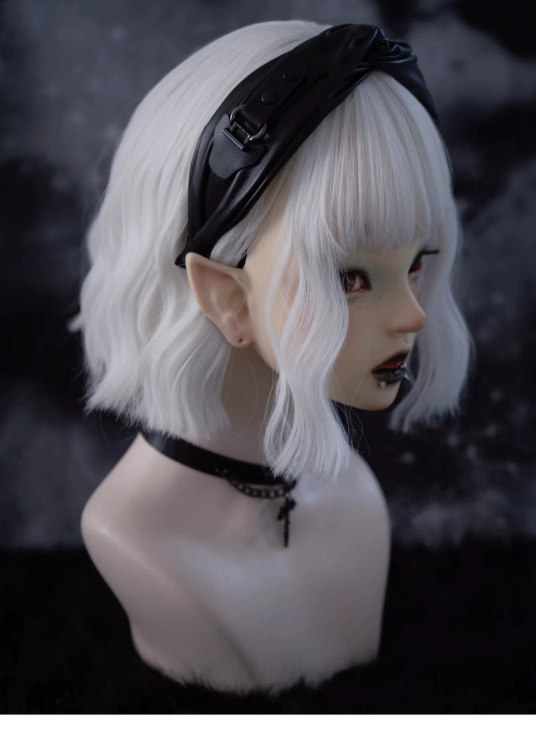 Strange Sugar~Gothic Lolita KC Faux Leather Pleated Lolita Hair Accessories 4  