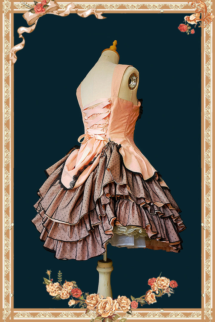 Infanta~Waltz~Classic Lolita JSK Tiered Dress with Bunny Ear Blouse