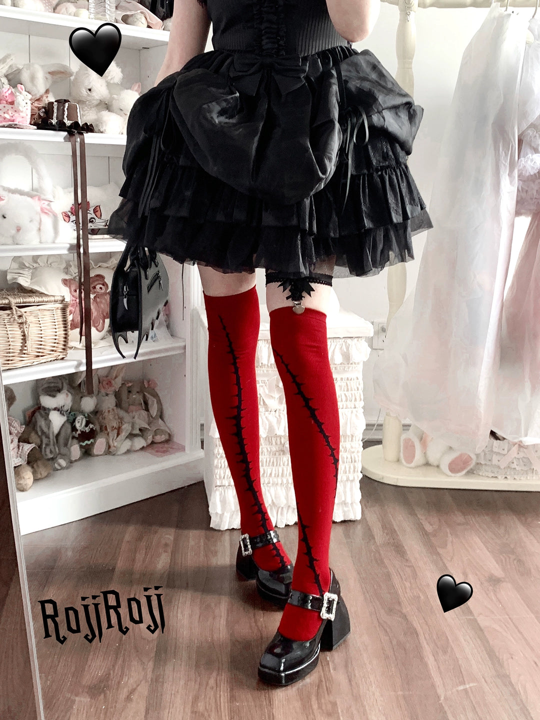 Roji Roji - Cotton Over Knee Gothic Lolita Socks