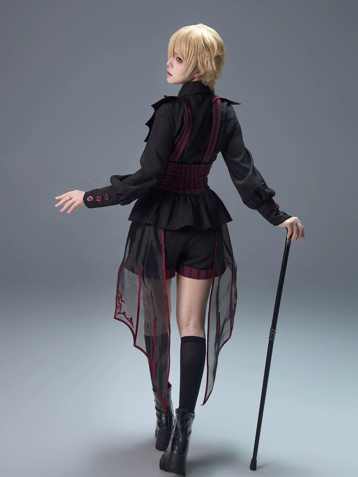 Devil's Convention - Ouji Lolita Prince Outfit Set, Bat Trailing 45744:860933