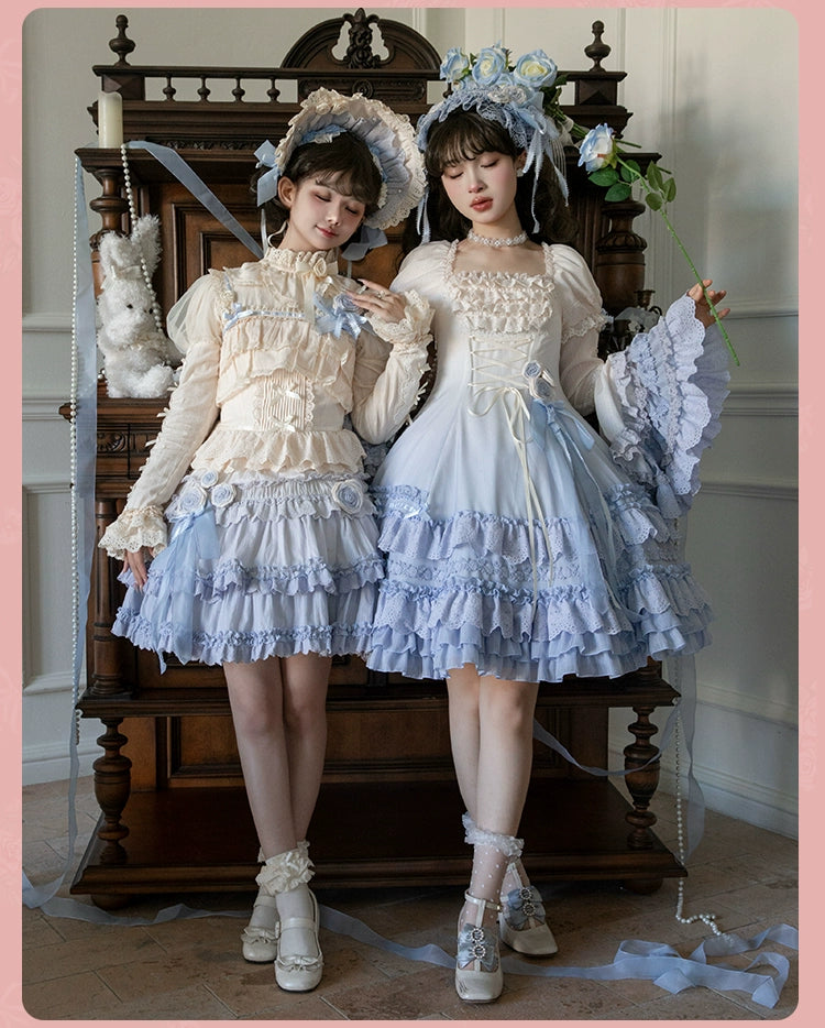 Mademoiselle Pearl~Austin in the Garden~Sweet Lolita Princess Sleeves   