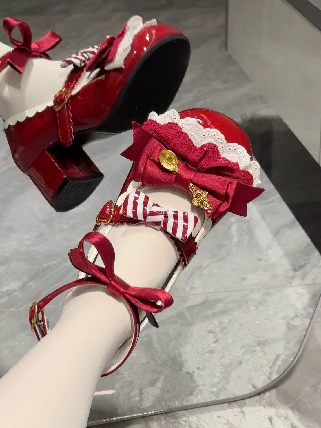 Beauty Bunny - Mousse Roll - Sweet Lolita Heel Shoes, Round Toe 43422:776345