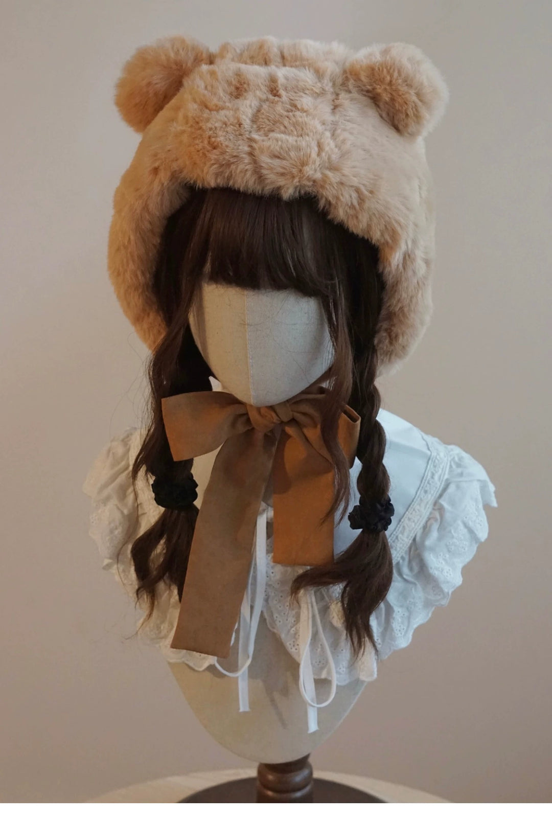 (BFM)Besozealous~Winter Lolita Hat Bear Ears Hooded Hat   