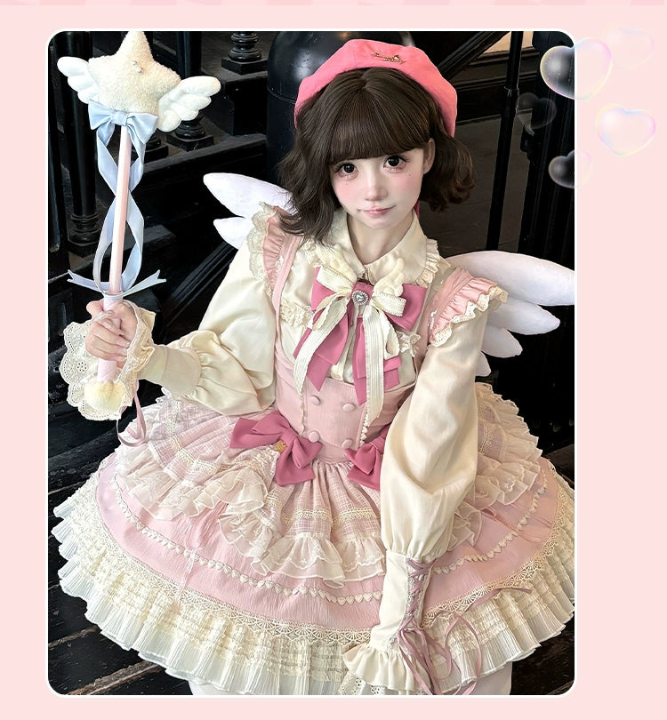 Sakurahime~Cupid Overture~Sweet Lolita Blouse Mutton Sleeves Shirt 40740:707750