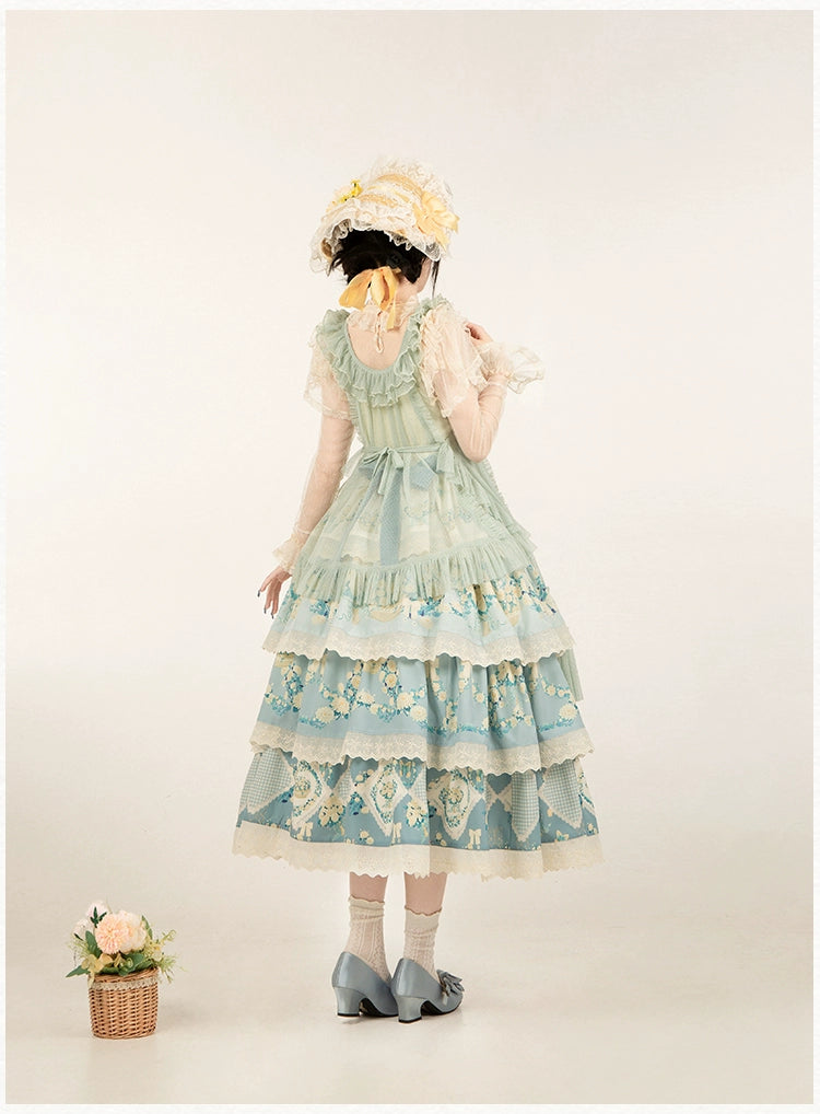 With PUJI~Letters and Poetry~Classic Lolita Tulle Over-Skirt for Summer