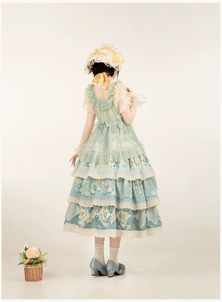 With PUJI~Letters and Poetry~Classic Lolita Tulle Over-Skirt for Summer
