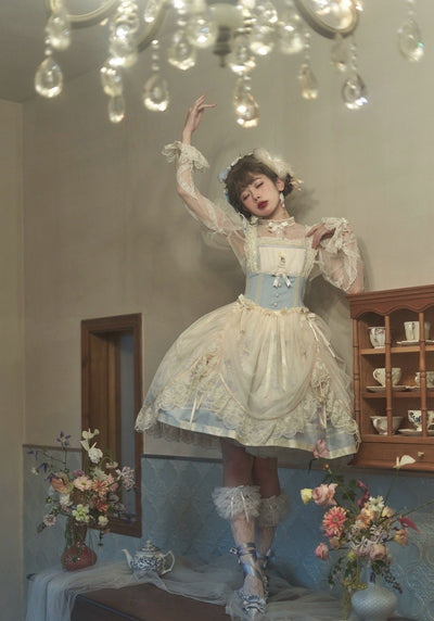 Dream Doll Lolita~Sweet Lolita JSK Dress Gradient Ballet Dress   