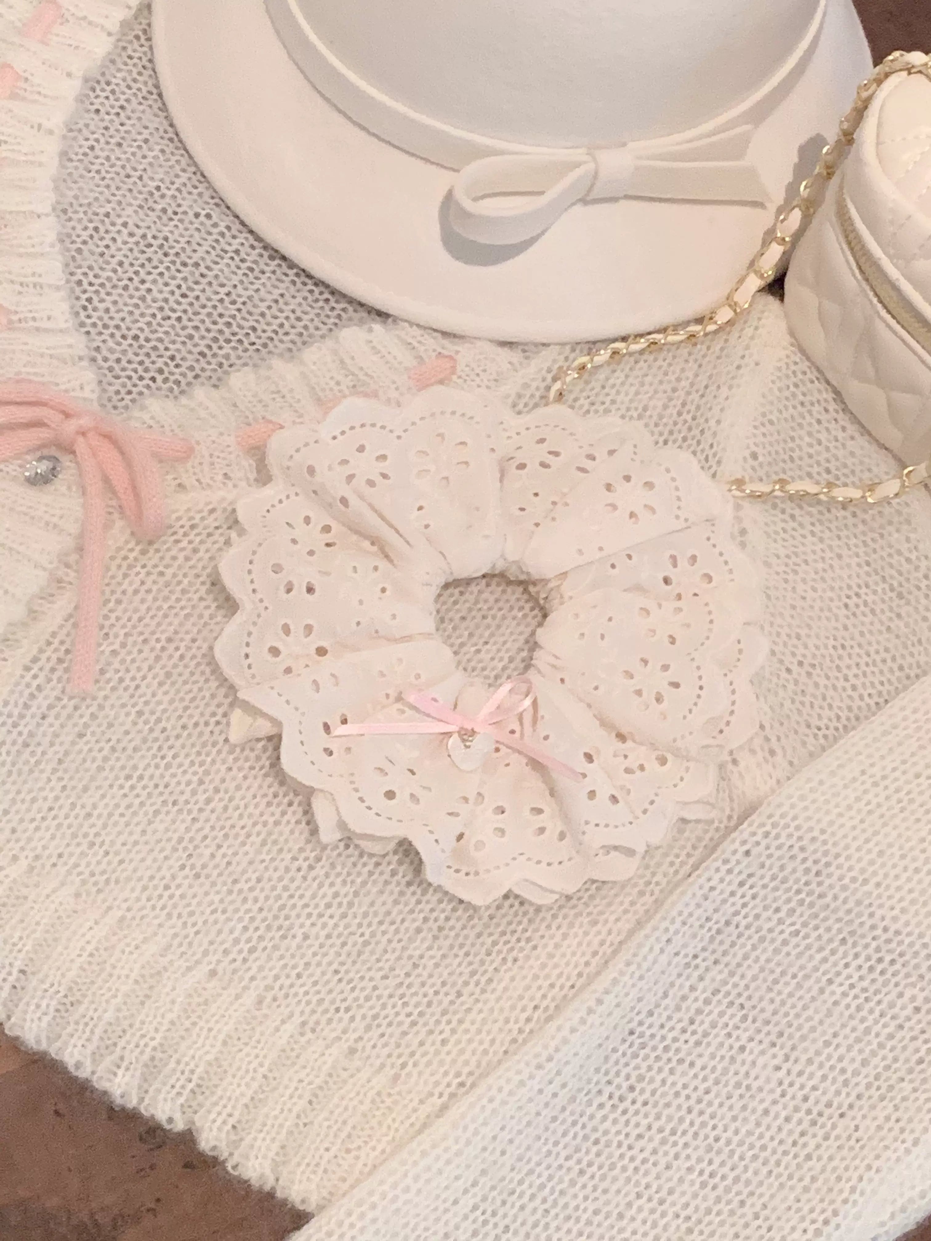 Pure Tea For Dream - Marshmallow Melody - Sweet Lolita Headdress Bow Hair Rope