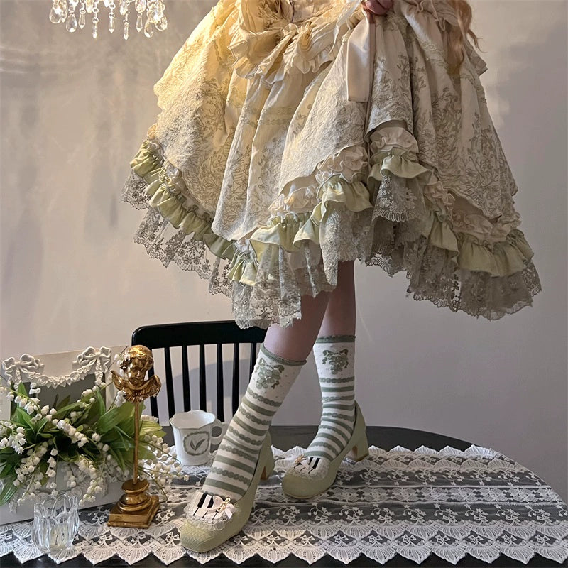 MR.Qiutian~Elegant Lolita Shoes Daily Piano Themed Lolita High Heel   
