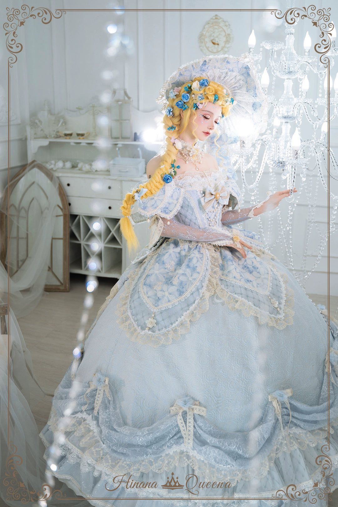 Hinana Queena~With Belle~Bridal Wedding Lolita OP Dress Available for Custom Size 41978:721546