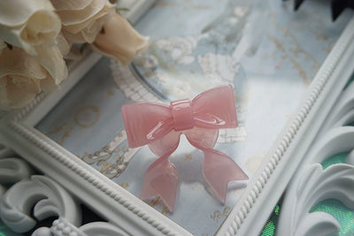 Cat Tea Party~Vintage Lolita Bowknot Ring Adjustable Ring Pink  
