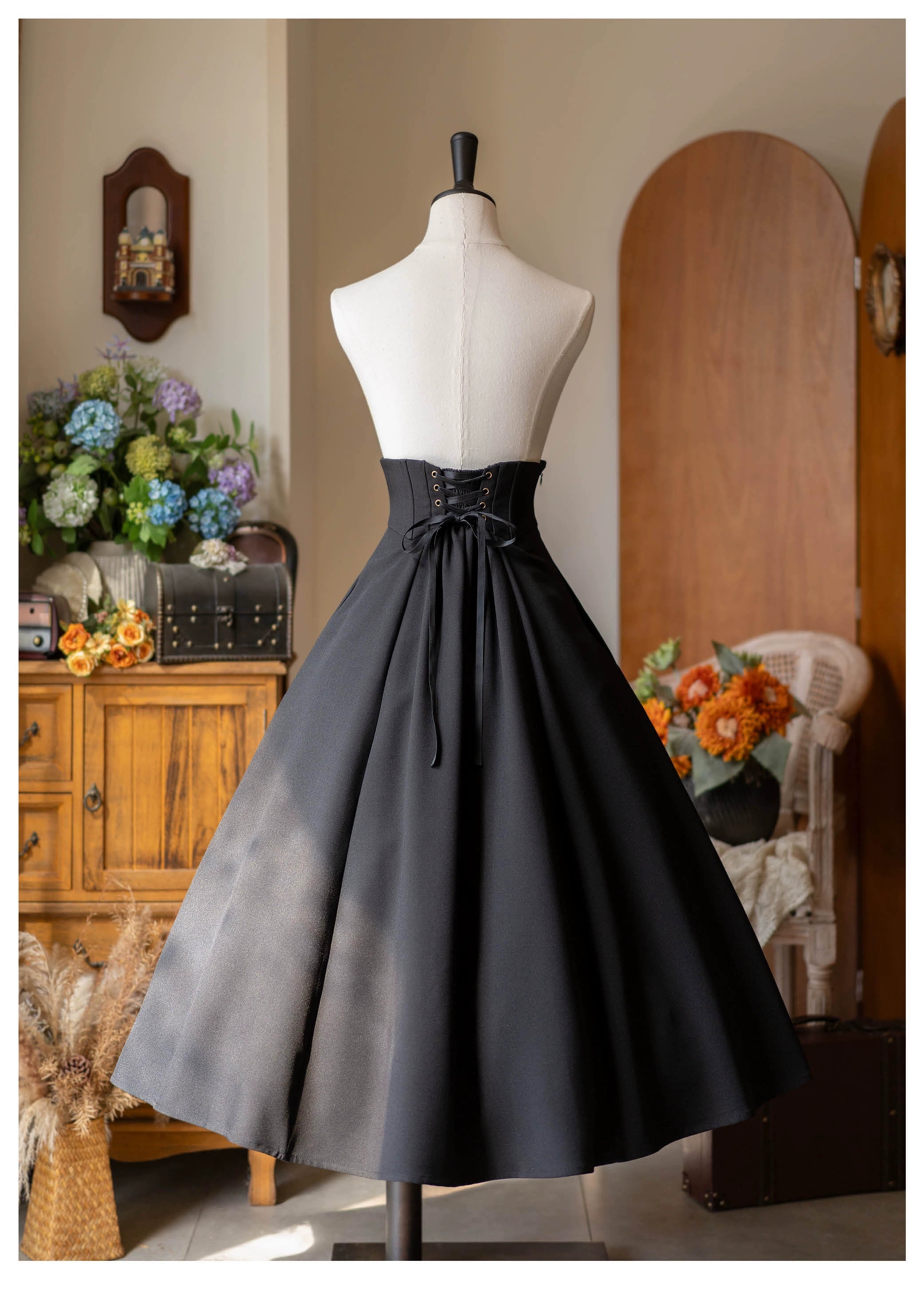 Forest Wardrobe - Forest Revelation - Classic Lolita Fishbone Long Skirt, Side Pockets 43922:790236